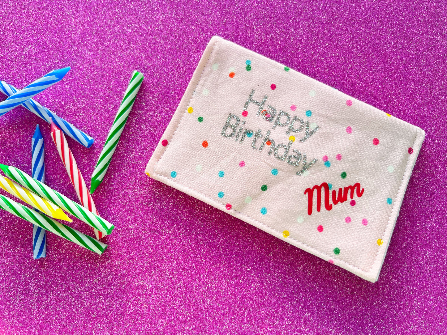 Happy Birthday Cotton Gift Card Wallet